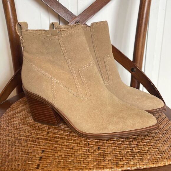 Vince Camuto Brieyonda western style suede booties 9.5 - Picture 4 of 14